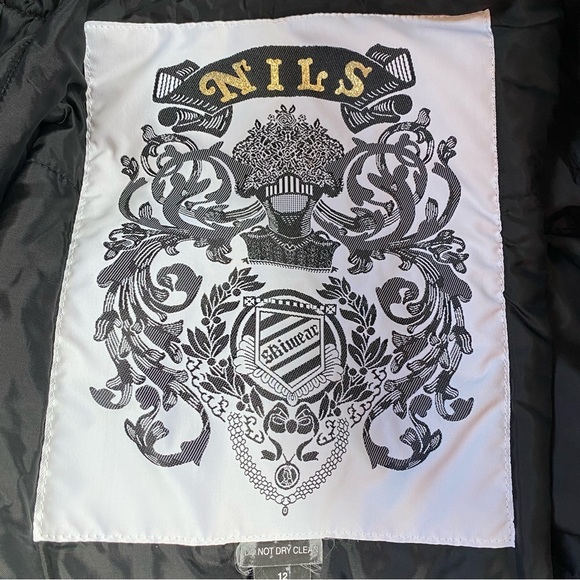 ❌SOLD🏷️Vintage 90s Nils Burgundy Floral Print Ski Jacket - Picture 13 of 15